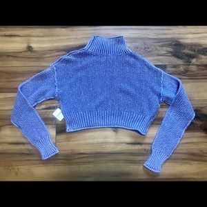 Free People Cropped Cable Knit Sweater
